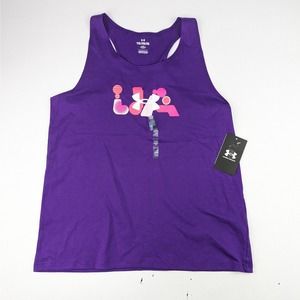 Under Armour Girls Purple Tank Top